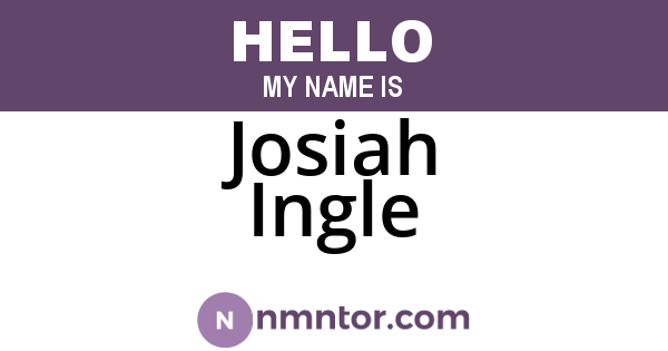 Josiah Ingle