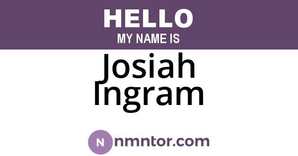 Josiah Ingram