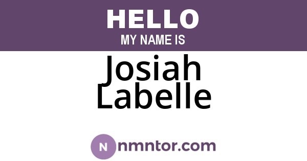 Josiah Labelle
