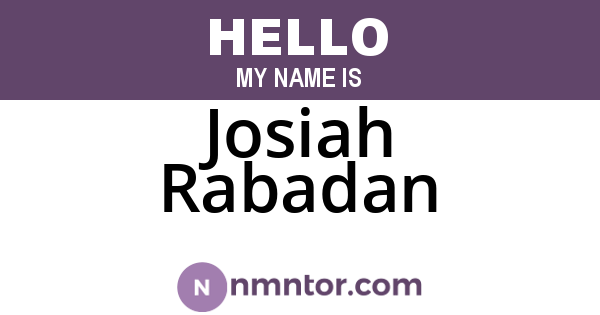 Josiah Rabadan