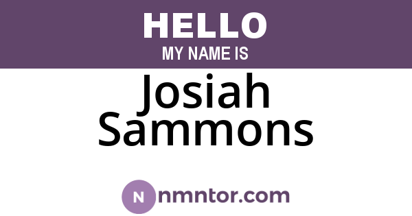 Josiah Sammons