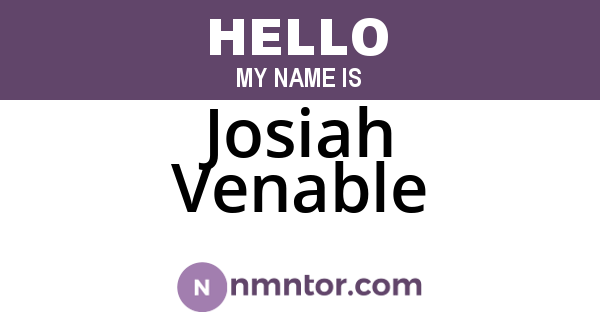 Josiah Venable