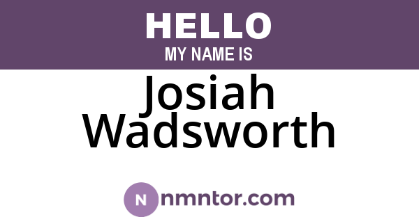 Josiah Wadsworth