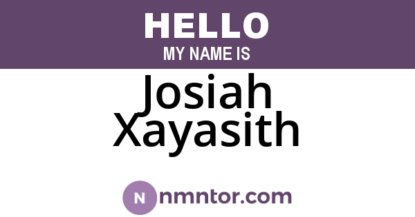 Josiah Xayasith