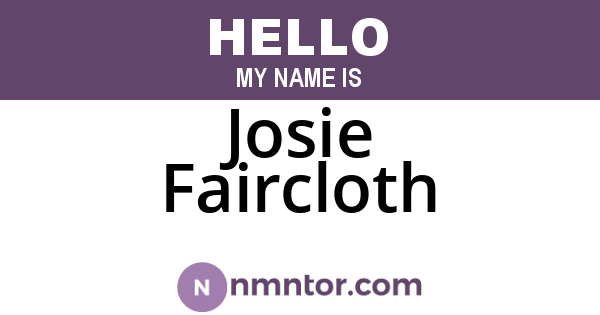 Josie Faircloth