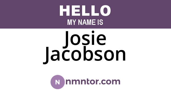 Josie Jacobson