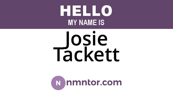 Josie Tackett
