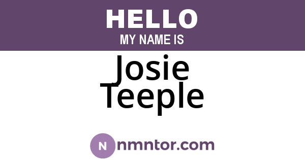 Josie Teeple