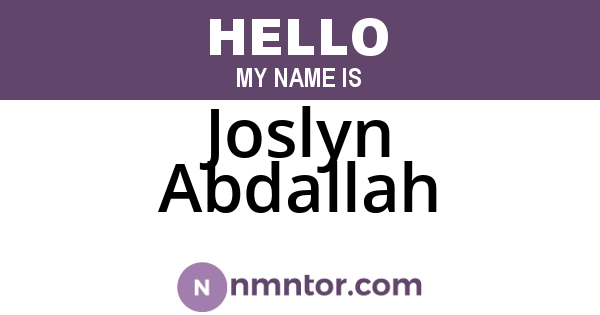 Joslyn Abdallah