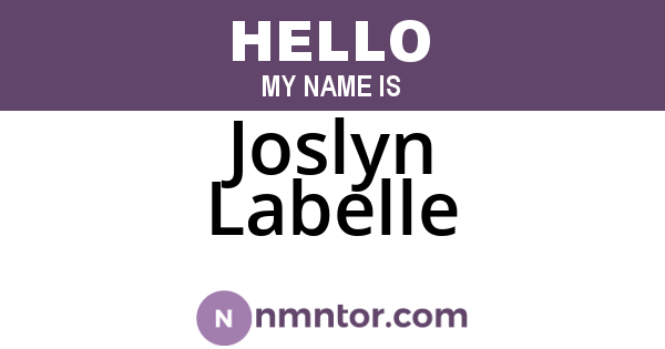 Joslyn Labelle