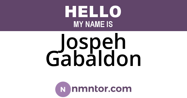 Jospeh Gabaldon
