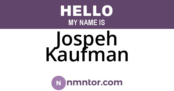Jospeh Kaufman