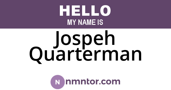 Jospeh Quarterman