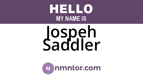 Jospeh Saddler