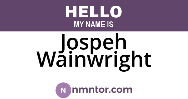 Jospeh Wainwright