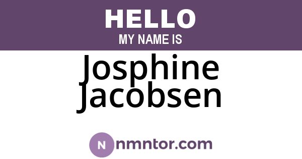 Josphine Jacobsen