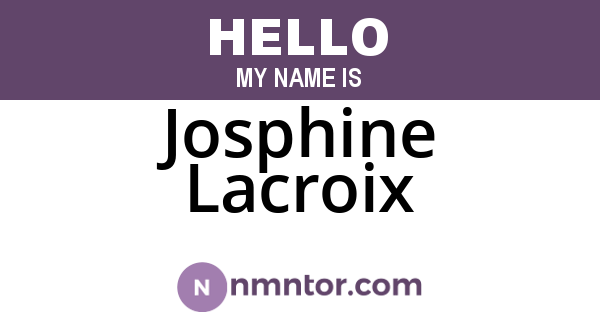 Josphine Lacroix
