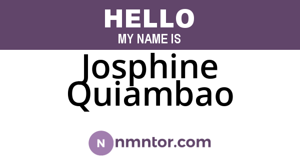 Josphine Quiambao
