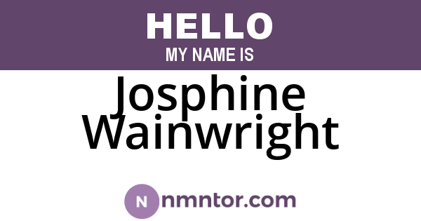 Josphine Wainwright