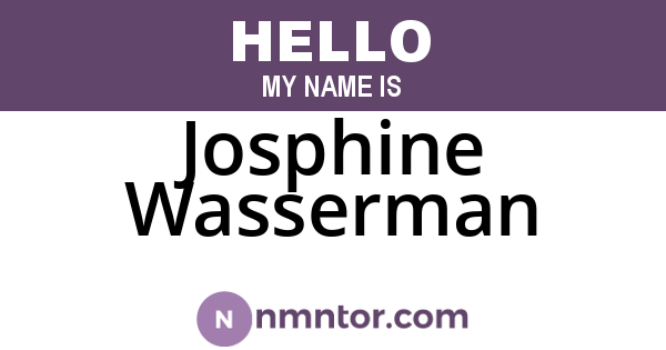 Josphine Wasserman