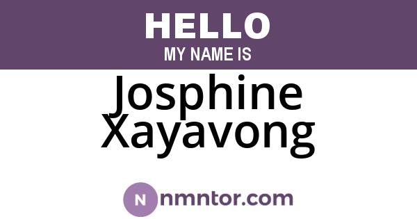 Josphine Xayavong