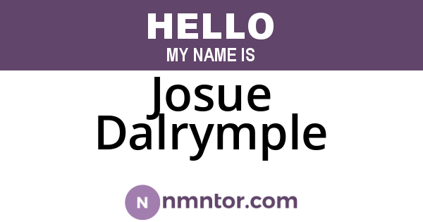 Josue Dalrymple