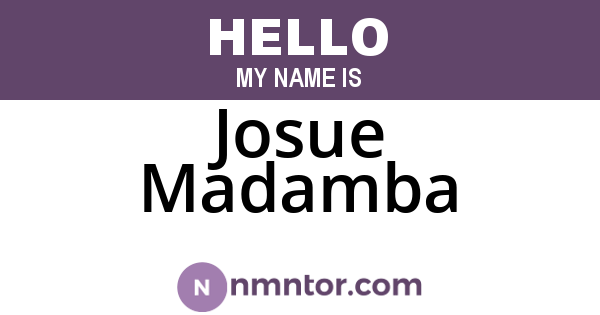 Josue Madamba
