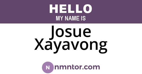 Josue Xayavong