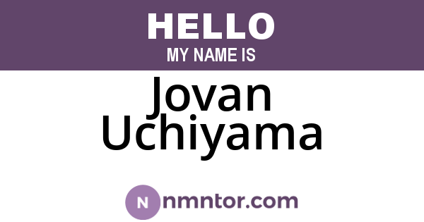 Jovan Uchiyama