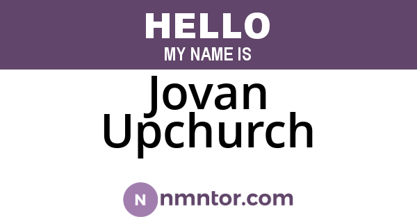 Jovan Upchurch