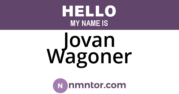 Jovan Wagoner