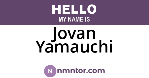 Jovan Yamauchi
