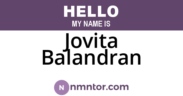Jovita Balandran