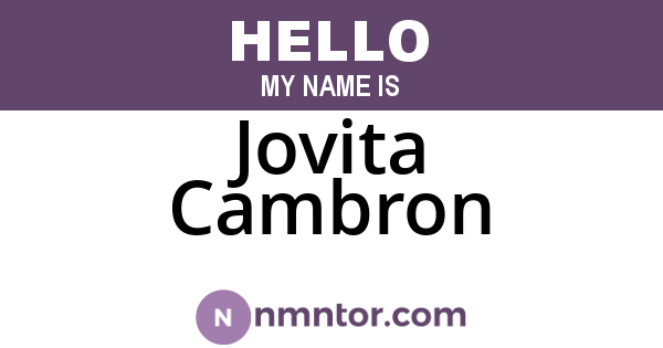 Jovita Cambron