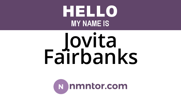 Jovita Fairbanks