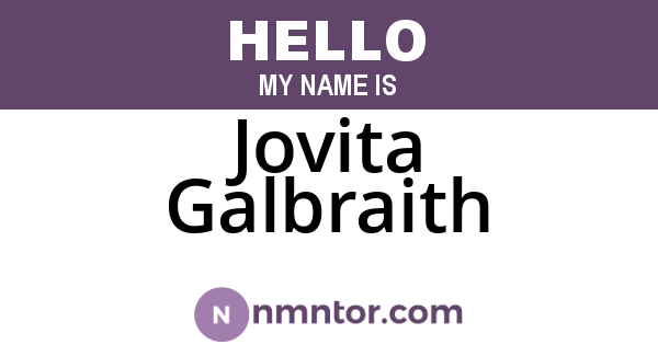 Jovita Galbraith