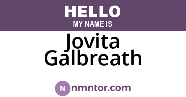 Jovita Galbreath