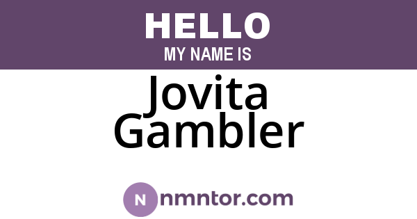Jovita Gambler