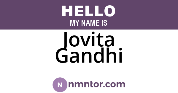 Jovita Gandhi