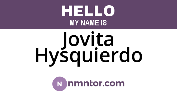 Jovita Hysquierdo