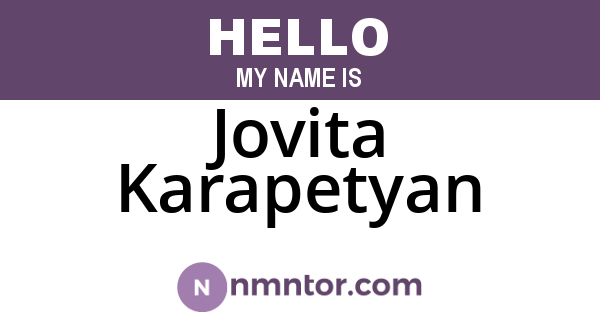 Jovita Karapetyan