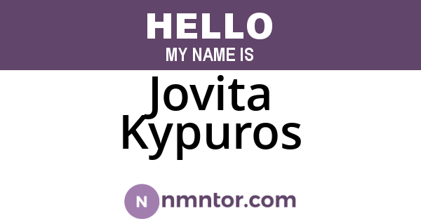 Jovita Kypuros