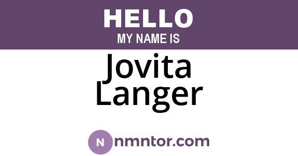 Jovita Langer