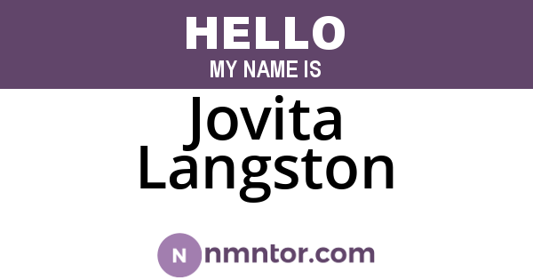 Jovita Langston