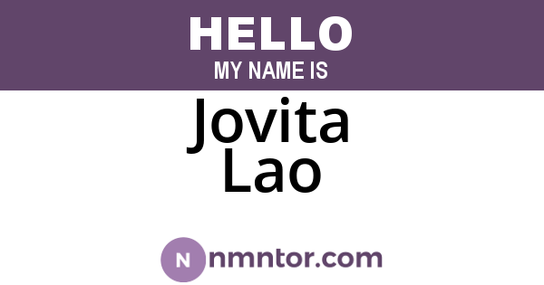 Jovita Lao
