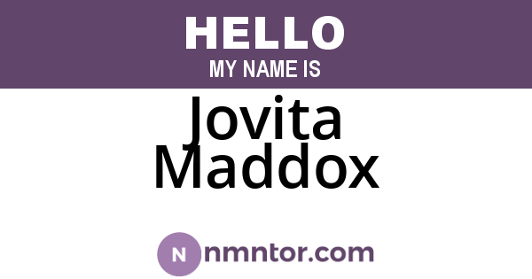 Jovita Maddox