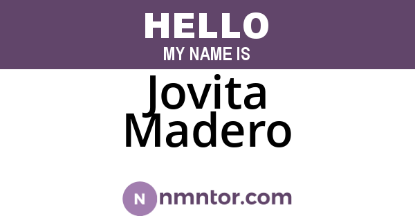 Jovita Madero