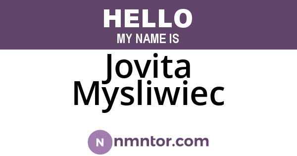 Jovita Mysliwiec