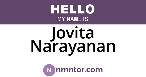 Jovita Narayanan