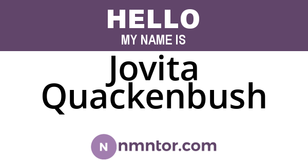 Jovita Quackenbush